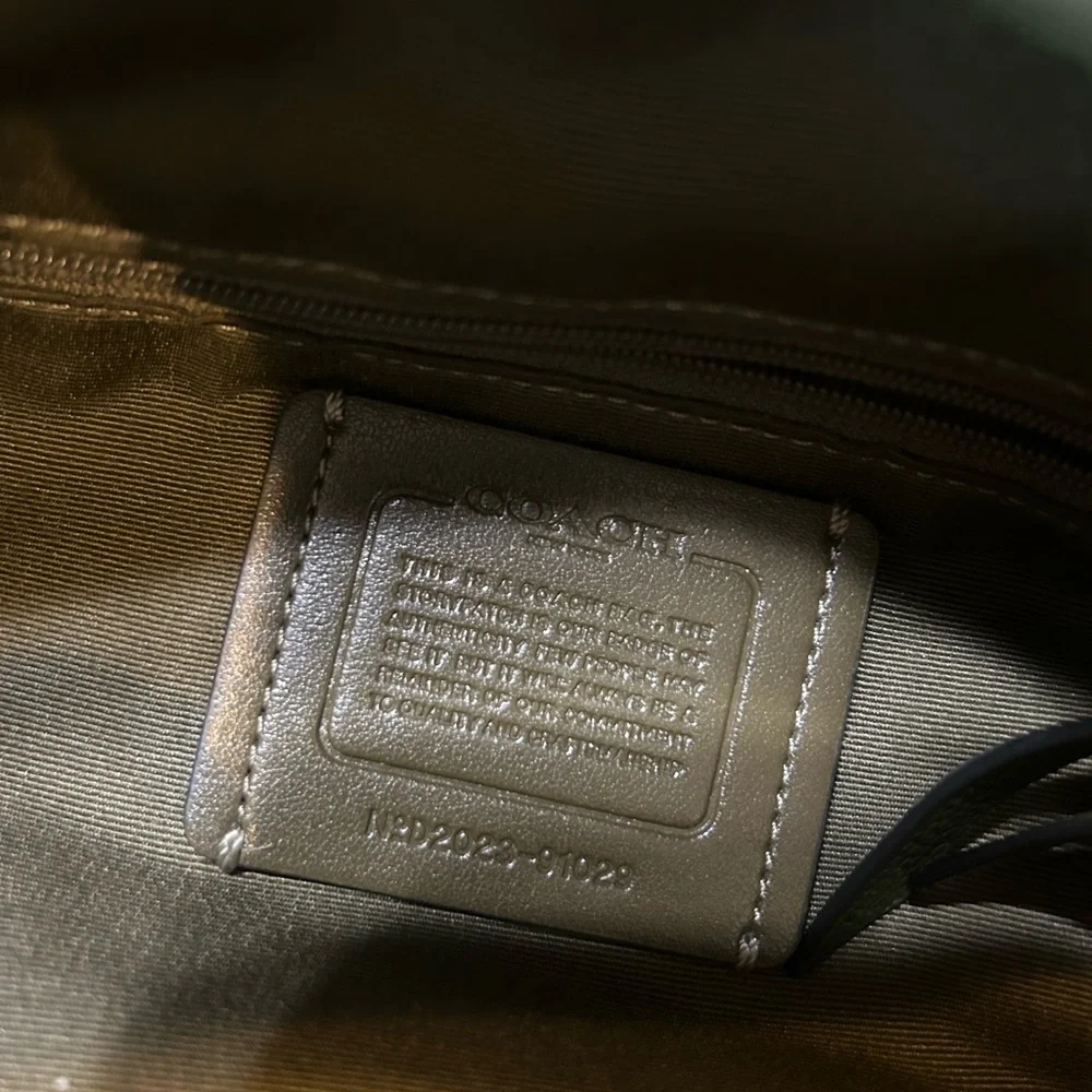 Coach Skylar Hobo Pebble Leather Handbag Cargo Green - Picture 11 of 11